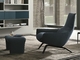 팔걸이, 거실/호텔을 위한 Ermes 회전 의자를 가진 가죽 회전대 안락 의자 협력 업체
