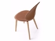 Tan 주문품 덮개를 씌운 가죽 의자, MrSmith 스튜디오 향미료 W 의자 협력 업체