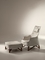 이동할 수 있는 MOBIUS Tan 가죽 안락 의자, 호화스러운 하얀 가죽 안락 의자 협력 업체