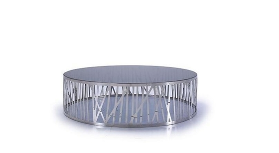 중국 금속 다리 유리제 중심 테이블 회색 둥근 현대 디자인 1400년 * 700 * 350mm SGS 협력 업체