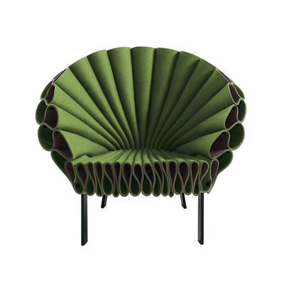 중국 직물에 있는 cappellini를 위한 Dror에 의하여 현대 현대 공작 의자 및 금속 구조를 가진 가죽은 끝냅니다 협력 업체