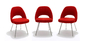 의자 Relex 직물 스테인리스 다리를 식사하는 Saarinen 측 섬유유리 협력 업체