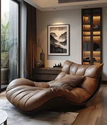 모던 레트로 싱글 레크리닝 체이스 라운지 소파 가구 집 사용 침실 연구용 협력 업체